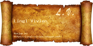 Lingl Vivien névjegykártya